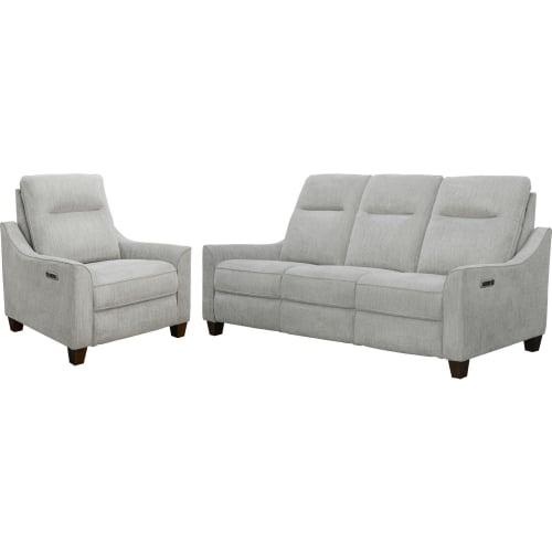 Madison Freemotion Power Cordless Reclining Sofa & Recliner Set in Muslin Fabric