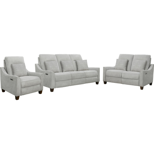 Madison Freemotion Power Reclining Sofa Set in Pisces Muslin Beige Fabric