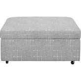 Madison Storage Ottoman in Sequence Khaki Print Fabric