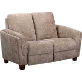 Morehead Power Loveseat in Biscotti Light Brown Fabric