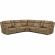 Momentum 7 Piece Modular Power Reclining Sectional Sofa in Cashew Tan Leatherette