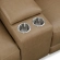 Momentum 7 Piece Modular Power Reclining Sectional Sofa in Cashew Tan Leatherette