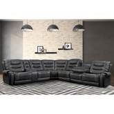 Outlaw Stallion 7 Piece Power Reclining Sectional Sofa in Stallion Leatherette