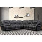 Outlaw Stallion 6 Piece Power Reclining Sectional Sofa in Stallion Leatherette