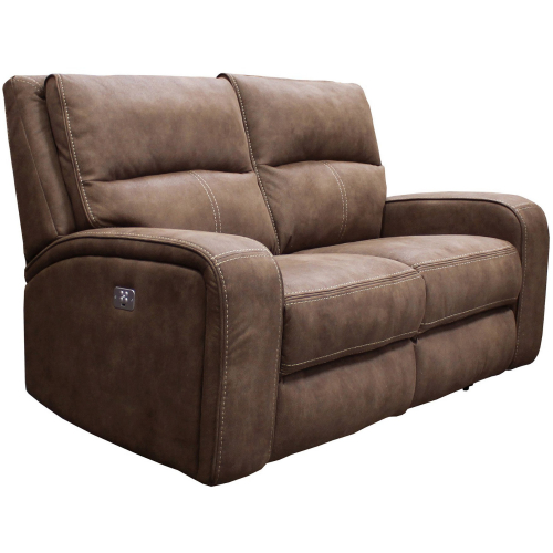 Polaris Power Loveseat in Kahlua Brown Fabric