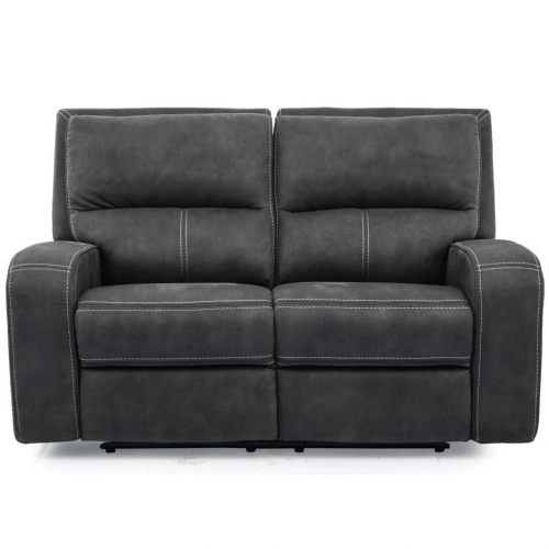 Polaris Power Loveseat in Slate Grey Fabric