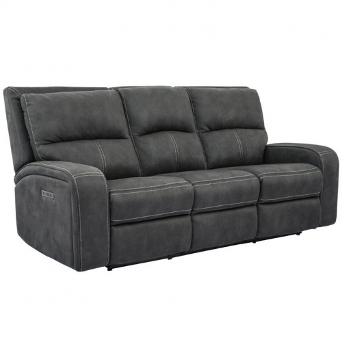 Polaris Power Sofa in Slate Grey Fabric