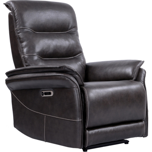 Prospect Power Zero Gravity Cordless Recliner in Gray Top Grain Leather