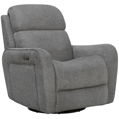 Quest Power Swivel Glider FreeMotion Cordless Recliner in Charcoal Gray Fabric