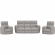 Radius Power Reclining Sofa & Two Recliners Set in Mega Grey Fabric