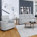 Radius Power Reclining Sofa & Recliner Set in Mega Grey Fabric