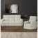 Radius Power Reclining Sofa & Recliner Set in Mega Ivory Fabric