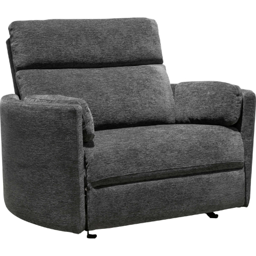 Radius Xl Extra Wide Power Glider Recliner in Mediterranean Dark Grey Fabric