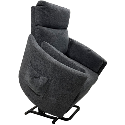 Radius Power Lift Recliner in Mediterranean Dark Grey Fabric