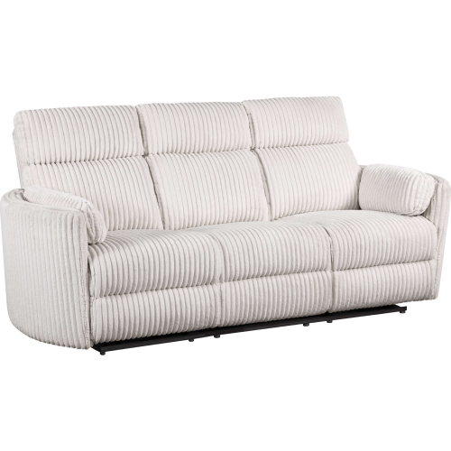 Radius Power Reclining Sofa in Mega Ivory Off White Fabric