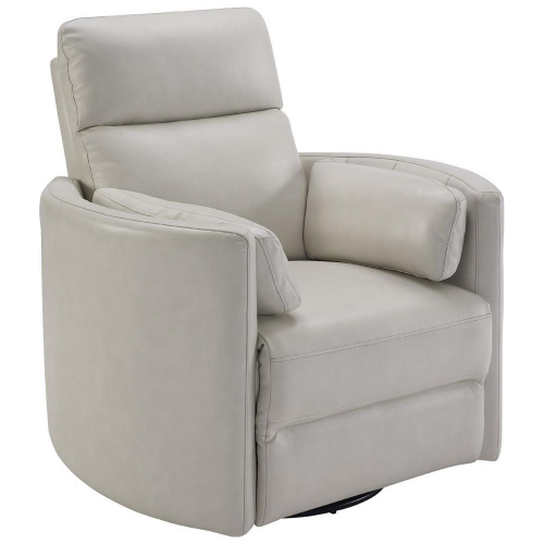 Radius FreeMotion Power Cordless Swivel Glider Recliner in Ivory Top Grain Leather