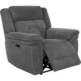 Richland Power Recliner in Bristol Grey Fabric