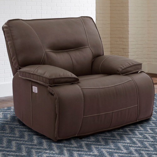 Spartacus Power Recliner in Chocolate Brown Leatherette