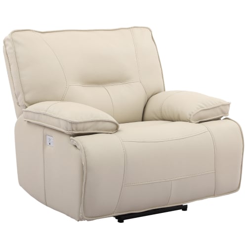 Spartacus Power Recliner in Oyster Cream Leatherette