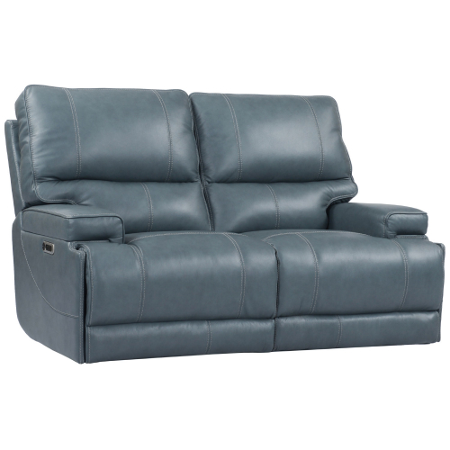 Whitman FreeMotion Power Cordless Loveseat in Azure Top Grain Leather