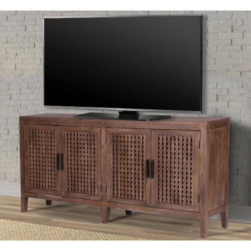 Crossings Portland 78" TV Stand Console in Timber Finish Mango Wood