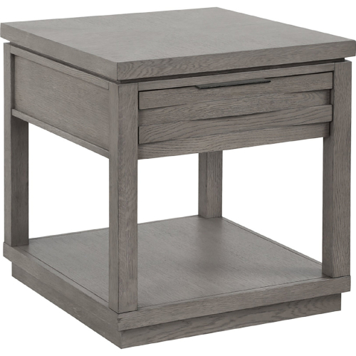 Pure Modern End Table in Moonstone Grey Wood