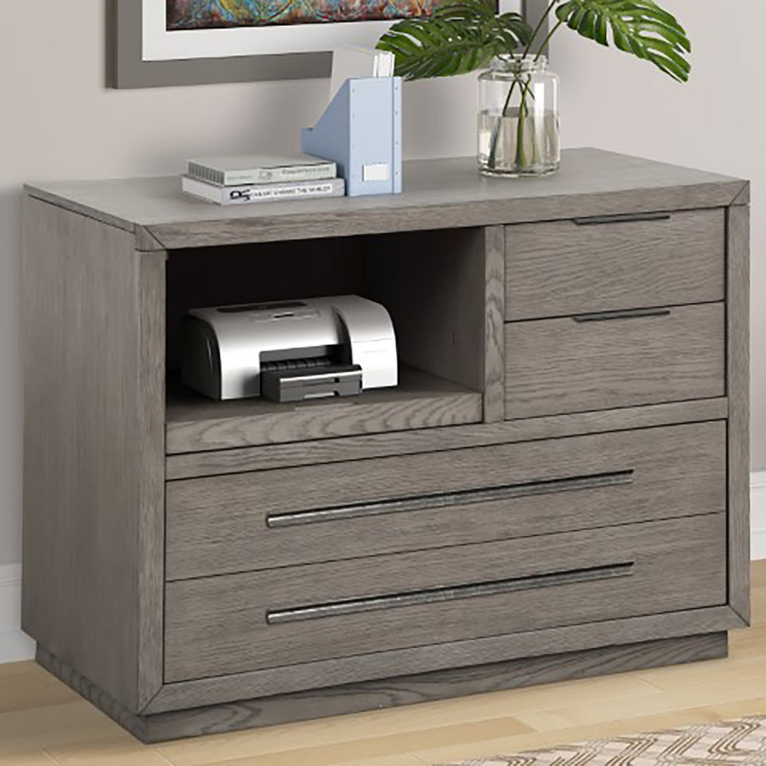 Pure Modern Office Desk in Moonstone