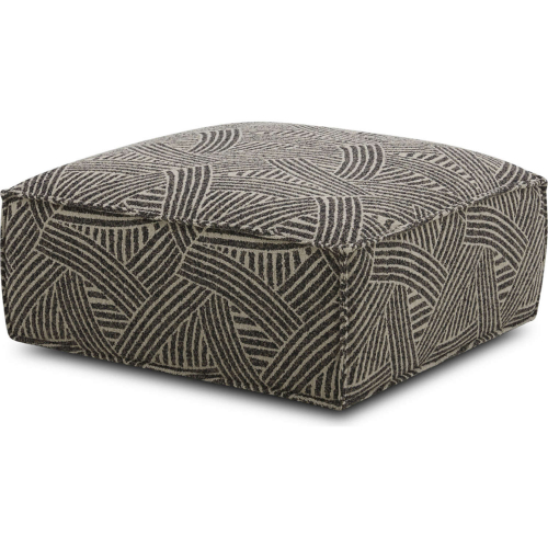 The Bump Ottoman in Espresso Brown Pattern Fabric