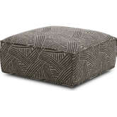 The Bump Ottoman in Espresso Brown Pattern Fabric