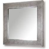 Crossings Serengeti Square Wall Mirror in Sandblasted Grey Wood