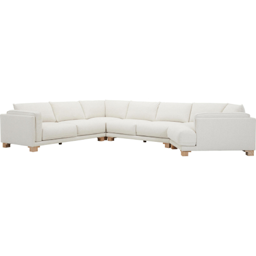 Escape Mirage Mist 4 Piece Sectional Sofa in Neutral Mist Fabric