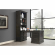 Shoreham Bookcase & Peninsula Desk in Medium Roast Brown Wood