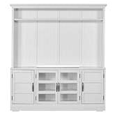 Shoreham 76" TV Stand Console & Hutch in White Wood