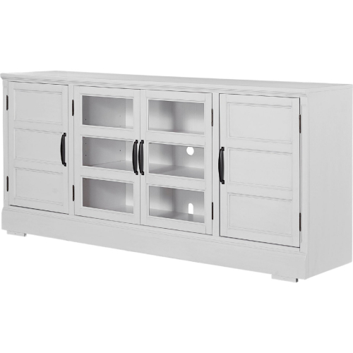 Shoreham 76" TV Stand Console in White Wood