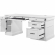 Shoreham Pedestal Desk in White Wood