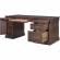 Shoreham Pedestal Desk in Medium Roast Brown Wood
