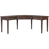 Shoreham 98" Boomerang Desk Medium Roast Brown Wood