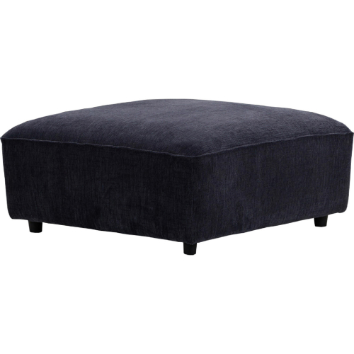 Recess Ottoman w/ Casters in Reptile Dark Blue Fabric