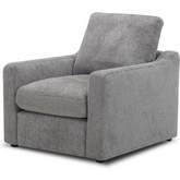 Surrender Accent Chair in Burmese Nature Grey Fabric