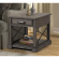 Sundance End Table with Power Center & USB in Smokey Grey Wood