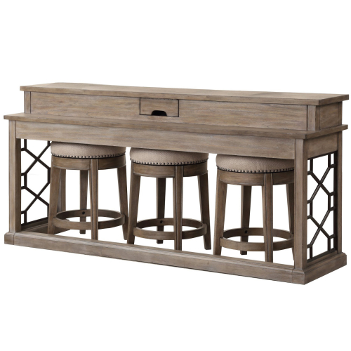 Sundance Console Table & 3 Stools in Sandstone Finish