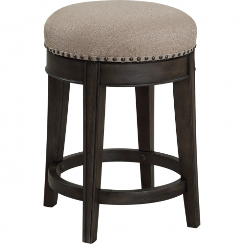 Sundance Swivel Counter Stool in Smokey Grey Wood & Fabric