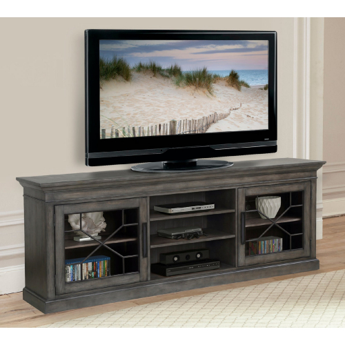 Sundance 92" TV Stand Console in Smokey Grey  Wood