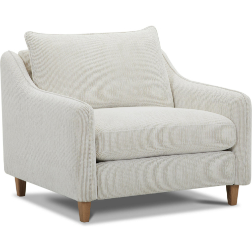 Vogue Accent Chair in Neutral Chalk Fabric