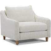 Vogue Accent Chair in Neutral Chalk Fabric