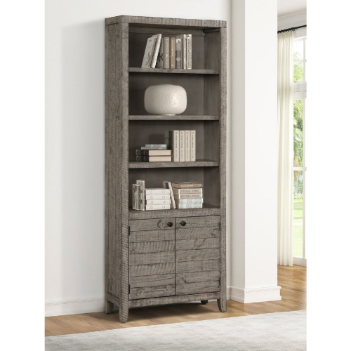 Tempe 32" Open Top Bookcase in Grey Stone Wood