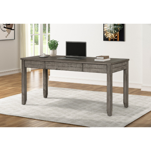 Tempe 65" Writing Desk with Power Center in Grey Stone Wood