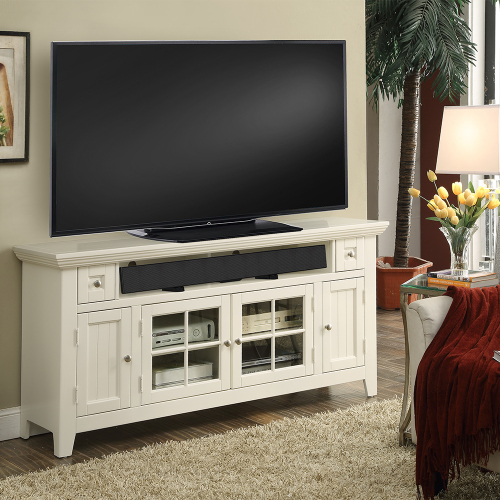 Tidewater 62" TV Stand Console in Vintage White