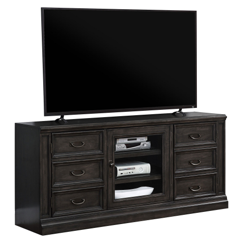 Washington Heights 66" TV Stand Console in Washed Charcoal Grey Wood