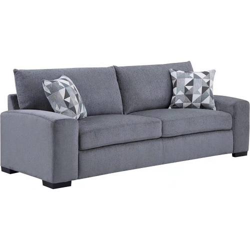 Clayton Sofa in Charcoal Gray Soft Microfiber